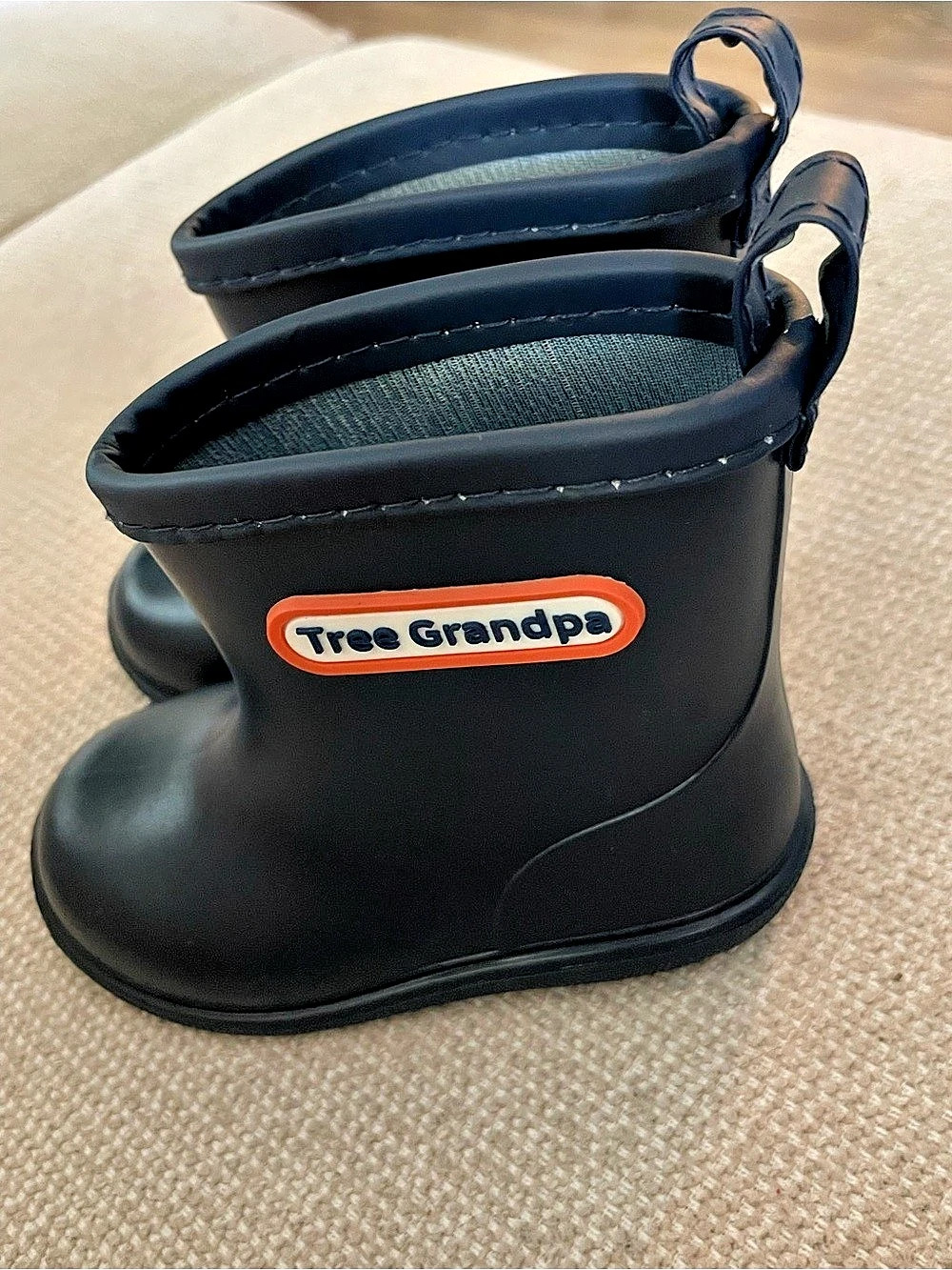 Tree Grandpa Toddler Rain Boots Navy Blue Little Kid US 13